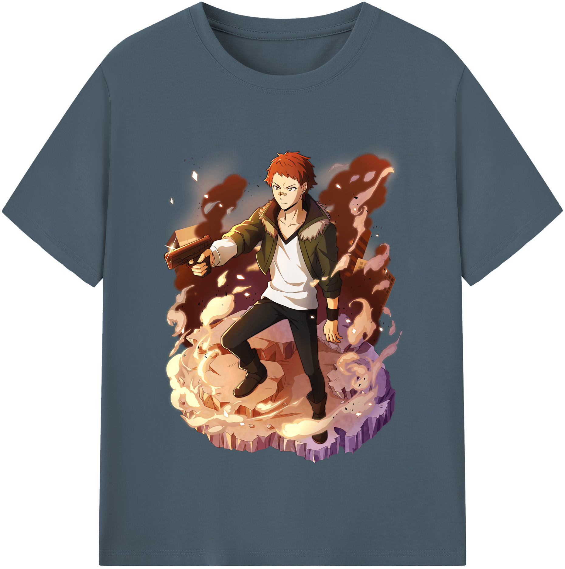 （画像用） 文豪ストレイドッグス Bungo Stray Dogs 綿100％半袖Tシャツ（フロントプリント）
